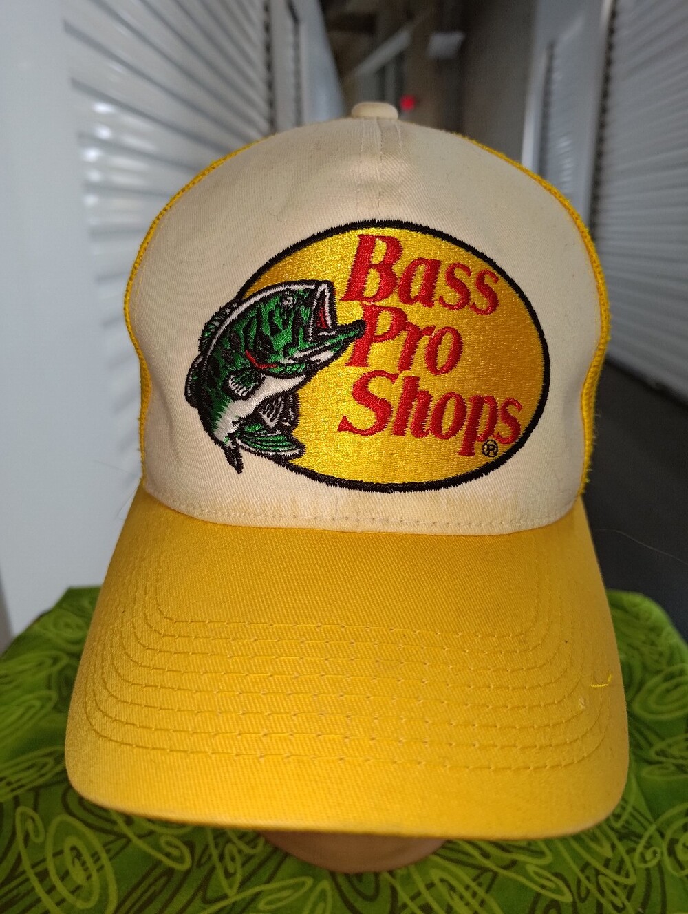 Bass Pro Shop Embroidered Trucker Mesh Snapback Hat Black OSFM